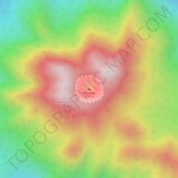 Rajabasa topographic map, elevation, terrain