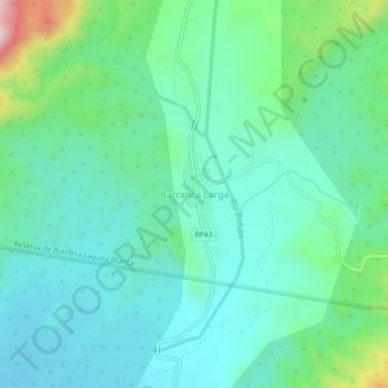 Barranca Larga topographic map, elevation, terrain