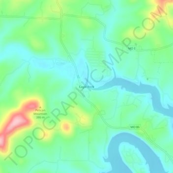 Eagle Rock topographic map, elevation, terrain