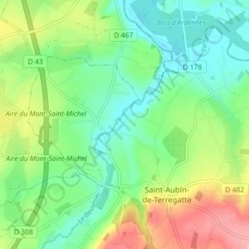 Le Grand Clos topographic map, elevation, terrain