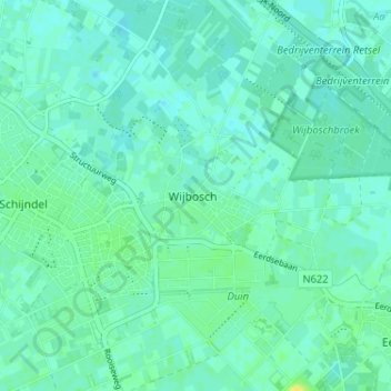 Wijbosch topographic map, elevation, terrain