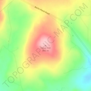 Cover Hill topographic map, elevation, terrain