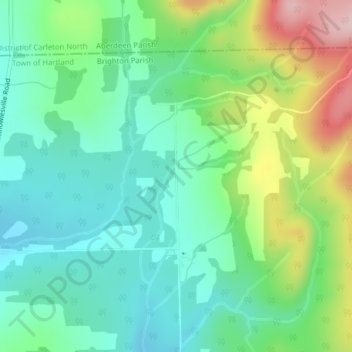 South Knowlesville topographic map, elevation, terrain