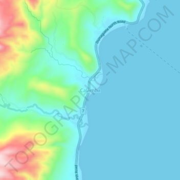 Calamba topographic map, elevation, terrain