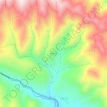 Ulutaş topographic map, elevation, terrain