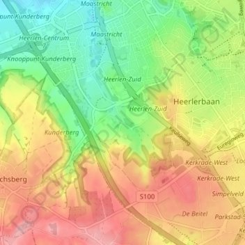 Benzenrade topographic map, elevation, terrain