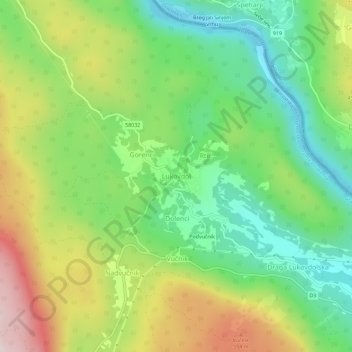 Lukovdol topographic map, elevation, terrain