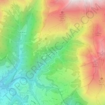 Plassa topographic map, elevation, terrain