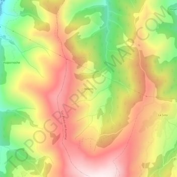 Aldano topographic map, elevation, terrain
