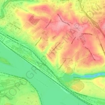 Enhaut topographic map, elevation, terrain