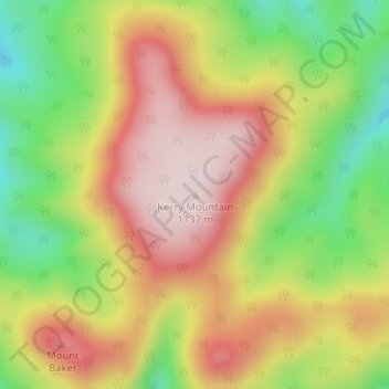 Kerry Mountain topographic map, elevation, terrain