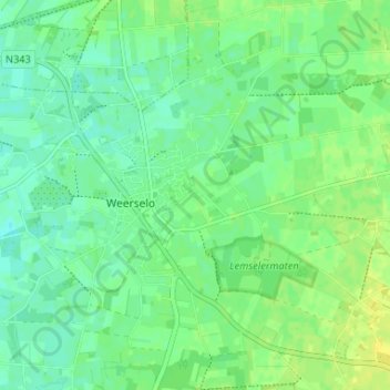 Nijstad topographic map, elevation, terrain