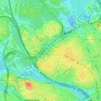 Torsplan topographic map, elevation, terrain