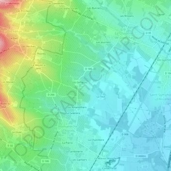 Les Fargets topographic map, elevation, terrain