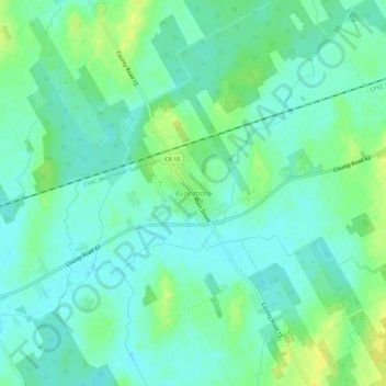 Avonmore topographic map, elevation, terrain