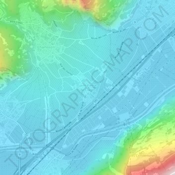 Saint-Pierre-de-Clages topographic map, elevation, terrain