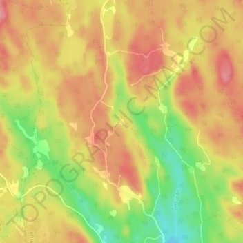 Linnebo topographic map, elevation, terrain