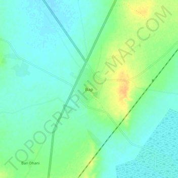 Bap topographic map, elevation, terrain