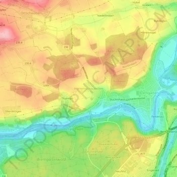 Herrenschwanden topographic map, elevation, terrain