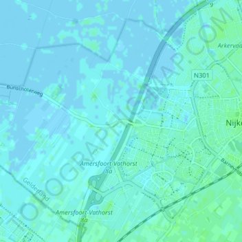 Holk topographic map, elevation, terrain
