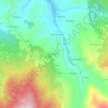 Morigliassi topographic map, elevation, terrain