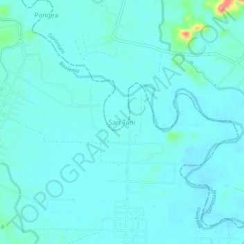 Sari Tani topographic map, elevation, terrain