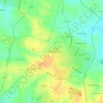 La Ribotelière topographic map, elevation, terrain