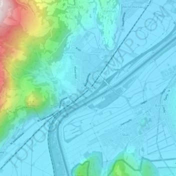 Trübbach topographic map, elevation, terrain