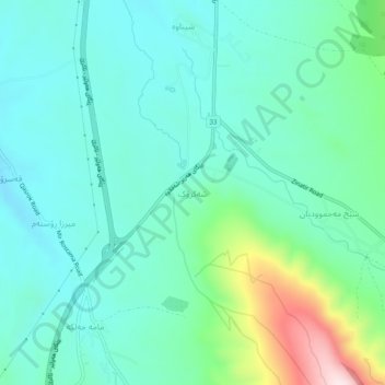 Shakrok topographic map, elevation, terrain