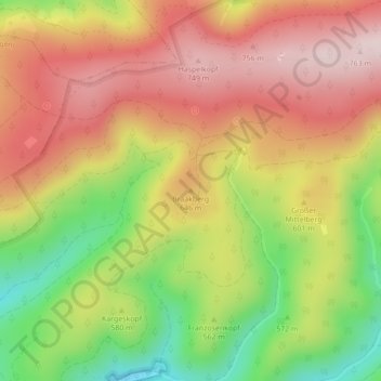 Braakberg topographic map, elevation, terrain