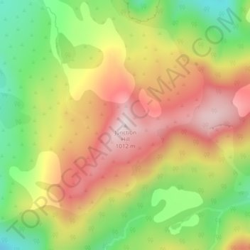 Junction Hill topographic map, elevation, terrain