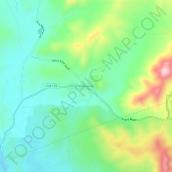 Glennville topographic map, elevation, terrain