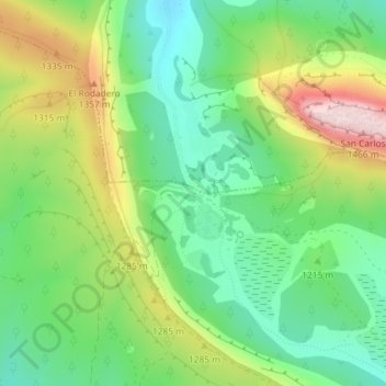 Sad Hill topographic map, elevation, terrain