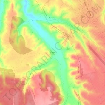 Casta topographic map, elevation, terrain