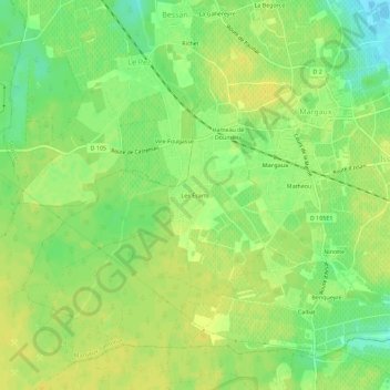 Les Écarts topographic map, elevation, terrain