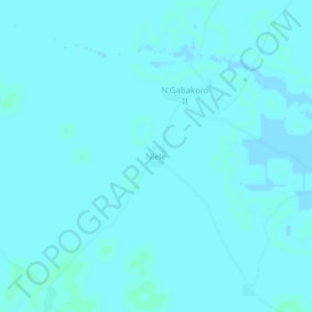 Niele topographic map, elevation, terrain