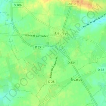 Le Petit Village topographic map, elevation, terrain