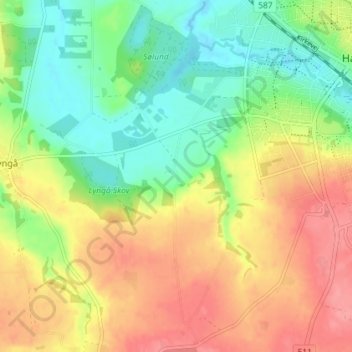 Vivild topographic map, elevation, terrain