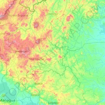 Comarca El Cacao topographic map, elevation, terrain