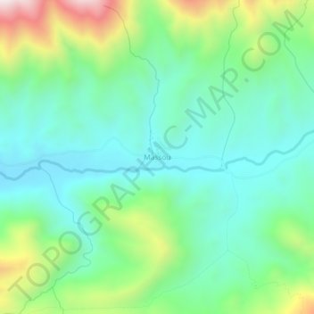 Massou topographic map, elevation, terrain