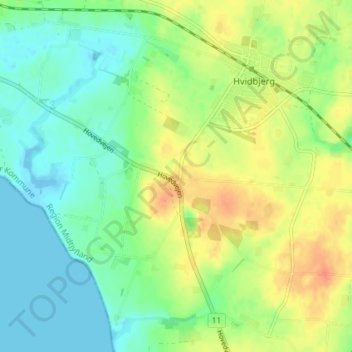 Flovlev topographic map, elevation, terrain