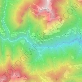 Mosogno topographic map, elevation, terrain