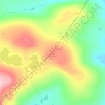 Gråhøin topographic map, elevation, terrain