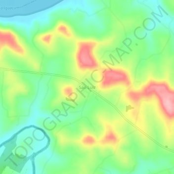 Sao Luiz topographic map, elevation, terrain