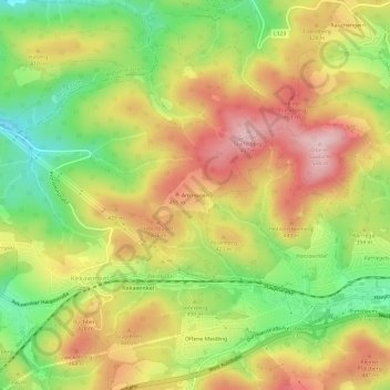 Am Hagen topographic map, elevation, terrain
