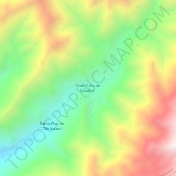 Santa Rosa de Caputish topographic map, elevation, terrain