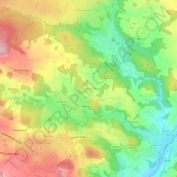 Schauerschlag topographic map, elevation, terrain