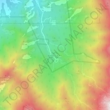 Madera Canyon topographic map, elevation, terrain