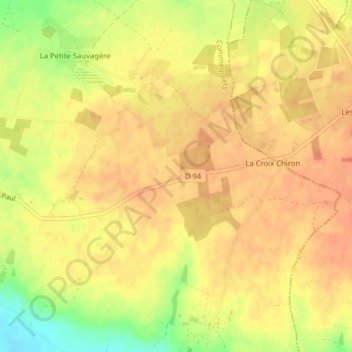 Les Lilas topographic map, elevation, terrain