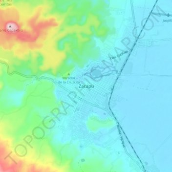 Zacapu topographic map, elevation, terrain